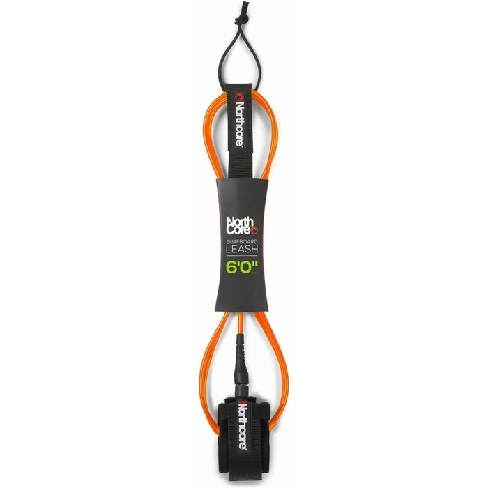 2024 Northcore 6FT Surfboard Leash NOCO54F - Orange