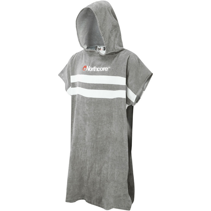 2024 Northcore Beach Basha Stripe Kapuzenhandtuch Umkleidemantel / Poncho NOCO241 - Grey