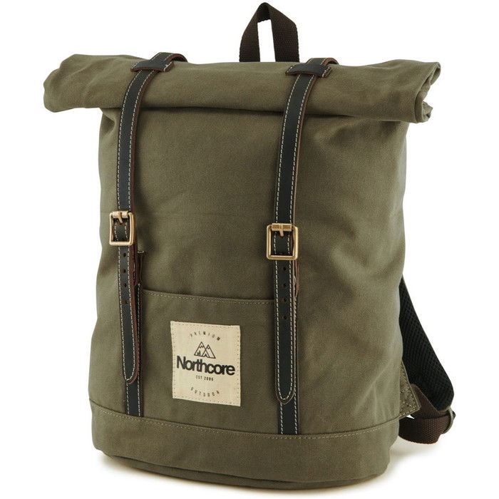 2024 Northcore Gewachstem Canvas Rucksack Noco118 - Olive Grn