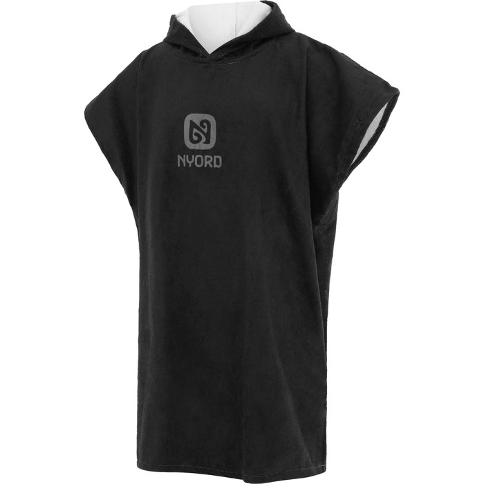 2024 Nyord Hooded Towel Changing Robe Poncho ACC0001 - Black