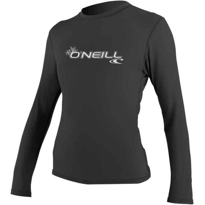 2024 O'neill Women's Basic Skins Langarm T-Shirt 4340 - Schwarz