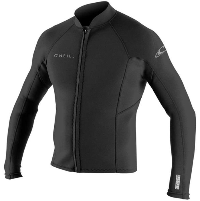 2024 O'Neill Mens Reactor II 1.5mm Neoprene Front Zip Jacket 5046 - Black