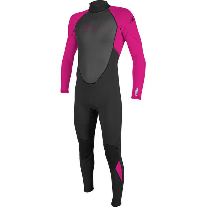 2024 O'Neill Youth Reactor II 3/2mm Back Zip Wetsuit 5044 - Black / Berry