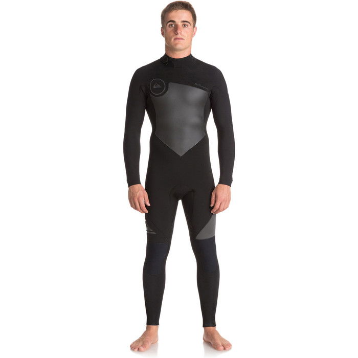 Quiksilver Syncro Series 3/2mm GBS Back Zip Wetsuit JET BLACK EQYW103037