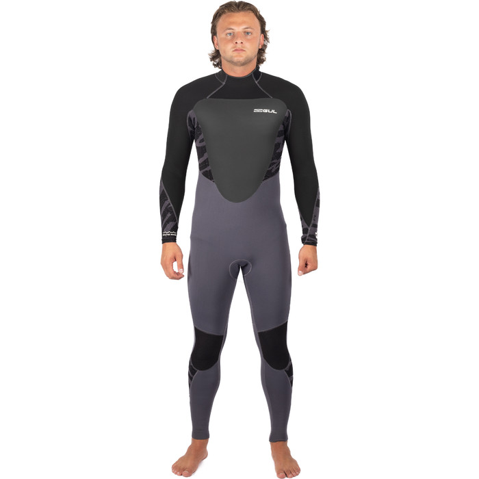 2024 Gul Mens Response 5/3mm GBS Back Zip Wetsuit RE1213-C1 - Grey / Black