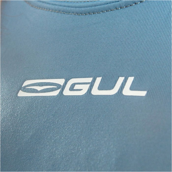 2024 Gul Mens Xola Long Sleeve Rash Vest RG0339-B9 - Blue / Grey