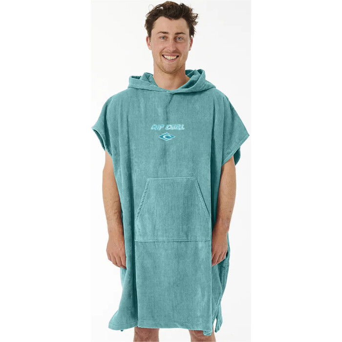 2024 Rip Curl Mens Logo Kapuzenhandtuch ndern Robe / Poncho 00GMTO - Blau