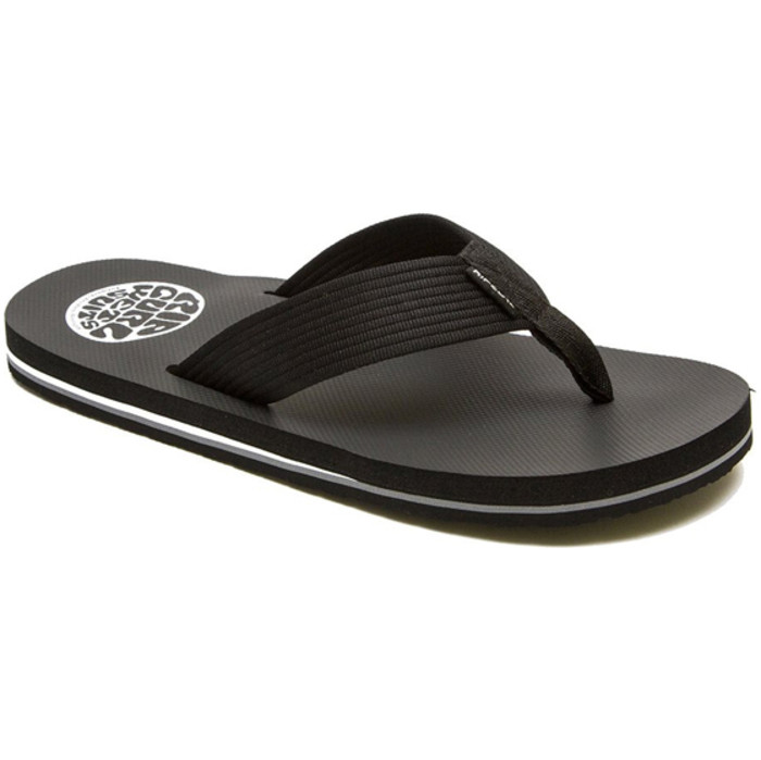 2019 Rip Curl Mens Bob Cush Flip Flops Black / White TCTAS1