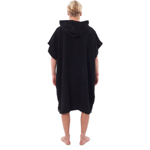 2023 Rip Curl Icons Kapuzenhandtuch Wickelmantel / Poncho Ctwce1 - Schwarz