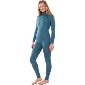 2020 Rip Curl Womens Dawn Patrol Performance 4/3mm Chest Zip Wetsuit WSMYBW - Green