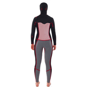 2023 Rip Curl Womens Dawn Patrol 5/4mm Chest Zip Hooded Wetsuit WSMYHW - Black