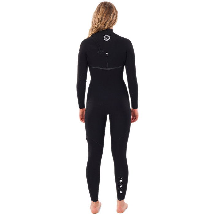 2023 Rip Curl Frauen E-Bomb 4/3mm Zip-frei Neoprenanzug WSMYIG - Black