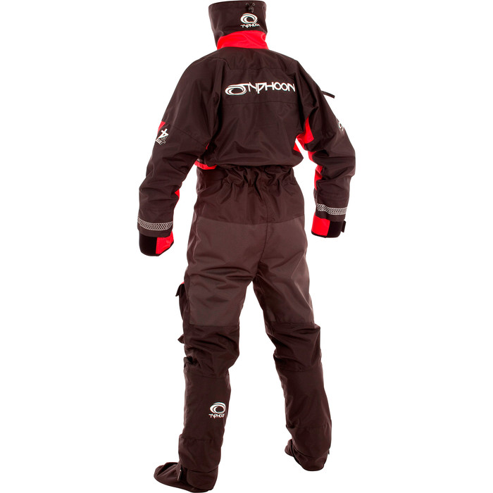 2023 Typhoon Max B Trockentauchanzug & Free Underfleece 100168 - Black / Rot