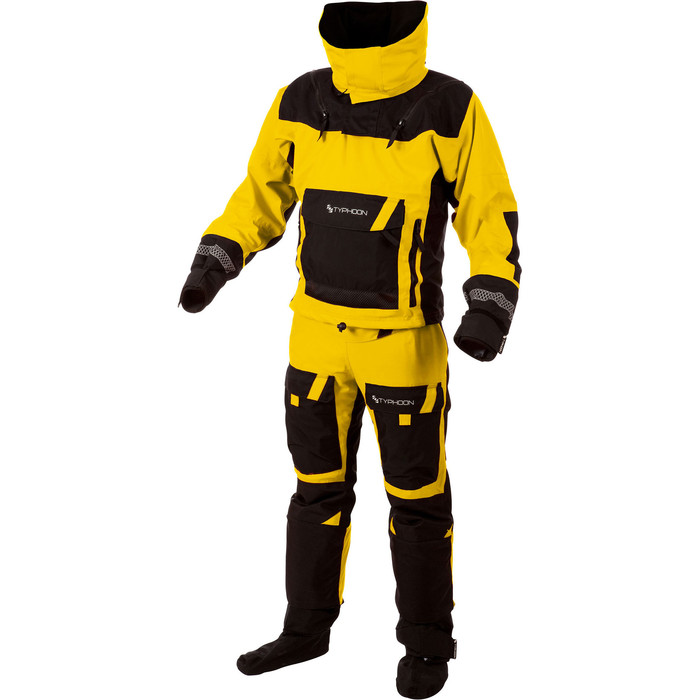 2019 Typhoon Ps330 Xtreme Kajak / Ocean Drysuit + Con Zip Gelb / Schwarz 100160