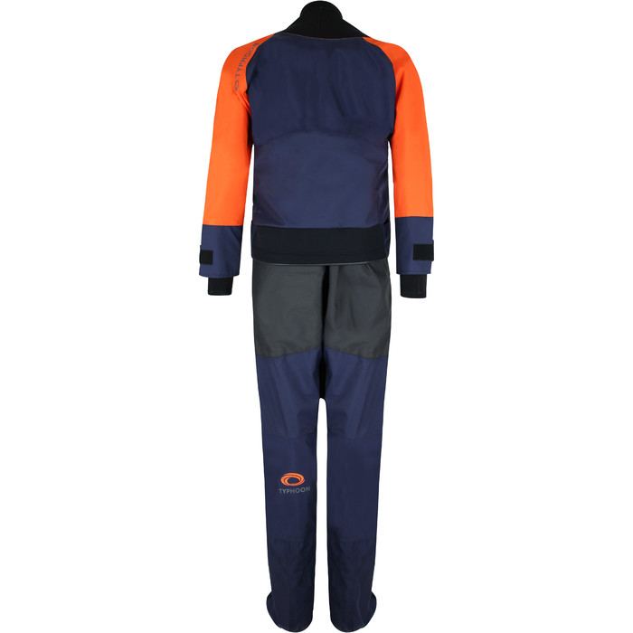 2024 Typhoon Womens Hendra Hinge Zip Drysuit 100185 - Orange / Navy