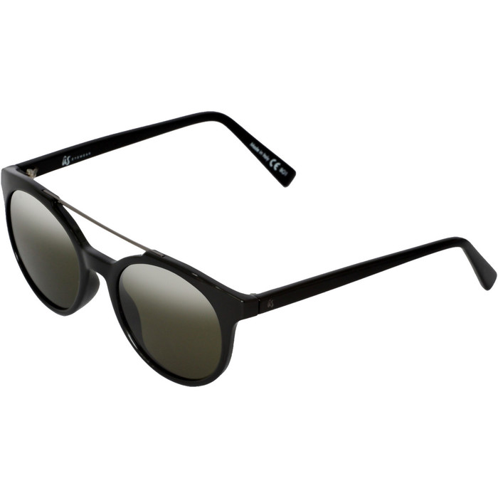 2021 US The Calix Sunglasses 829 - Gloss Black / Vintage Grey Polarised Lenses