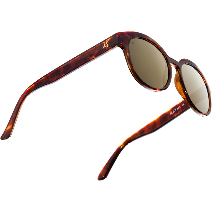 2021 US The Nathi Sunglasses 2604 - Gloss Tortoise Shell / Grey Gold Chrome Lenses