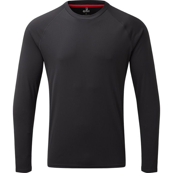 2024 Gill Herren Langarm Uv Tec Tee Charcoal Uv011