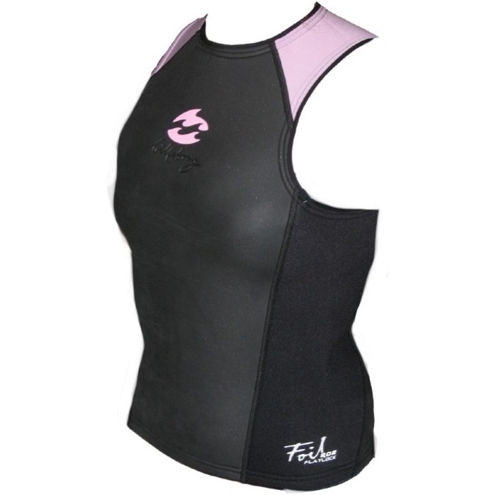 Billabong Ladies Foil 2mm Neoprene Tank Top in BLACK/LIGHT PINK V42G02