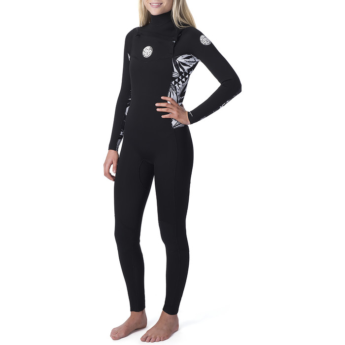 2020 Rip Curl Womens Dawn Patrol 5/3mm Chest Zip Wetsuit Black WSM9AS