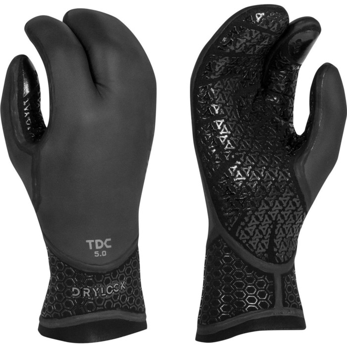 2023 Xcel Drylock 5mm 3 Finger Wetsuit Gloves ACV57387 - Black