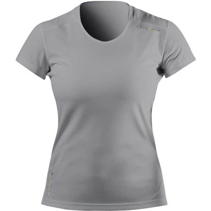 2024 Zhik Womens ZhikDry UV Active Short Sleeve Top ATP0075W - Grey