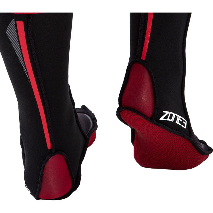 2023 Zone3 2mm Neopren-Schwimmsocken Na18unss - Schwarz / Rot