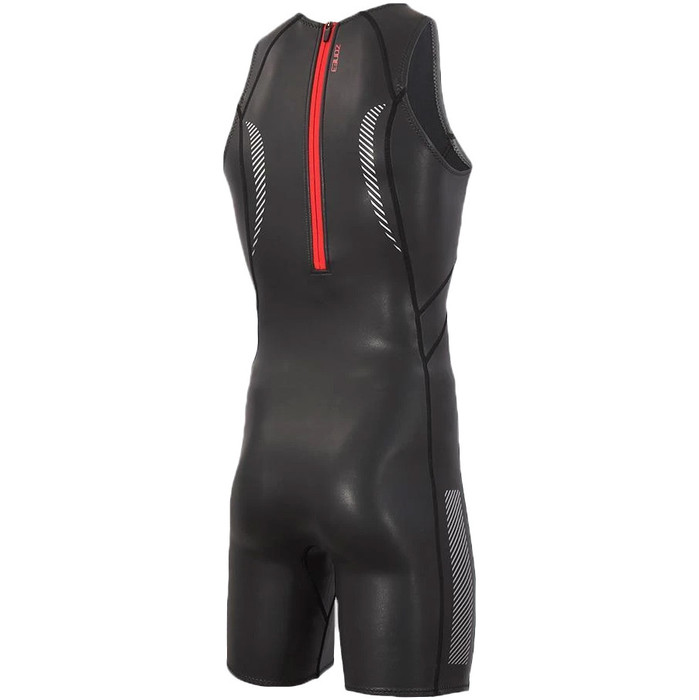 2023 Zone3 Mens 1.5mm Neoprene Kneeskin Sleeveless Shorty Wetsuit NA18MKNE101 - Black / Red