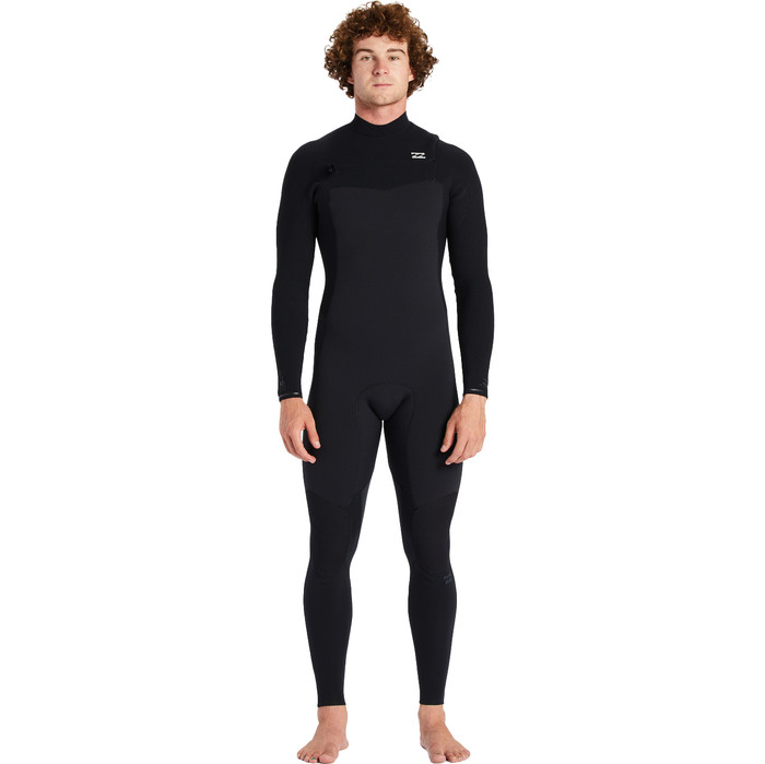 2024 Billabong Mens Revolution 3/2mm Chest Zip Wetsuit ABYW100176 - Black