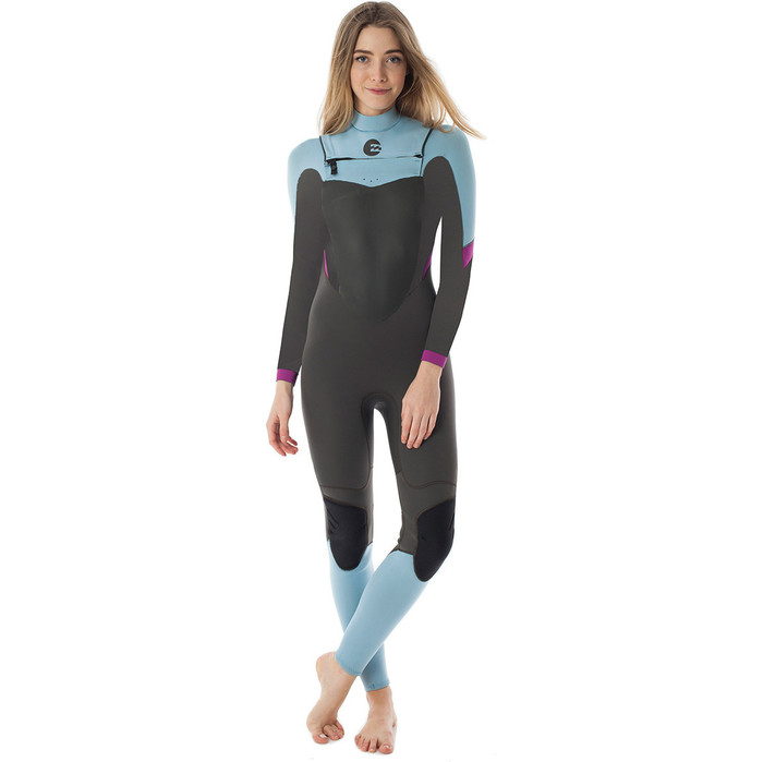 2015 Billabong Synergy Damen 3 / 2mm Chest Zip Neoprenanzug in Eis Q43G01