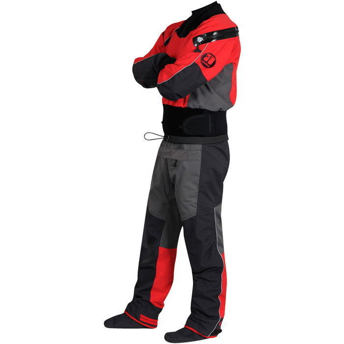 2024 Nookie Charger Kayak Drysuit Charcoal Grey Red DR10