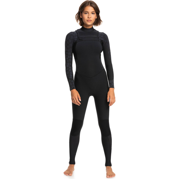 2024 Roxy Frauen Swell Series 3/2mm Brustreiverschluss Neoprenanzug ERJW103122 - Black