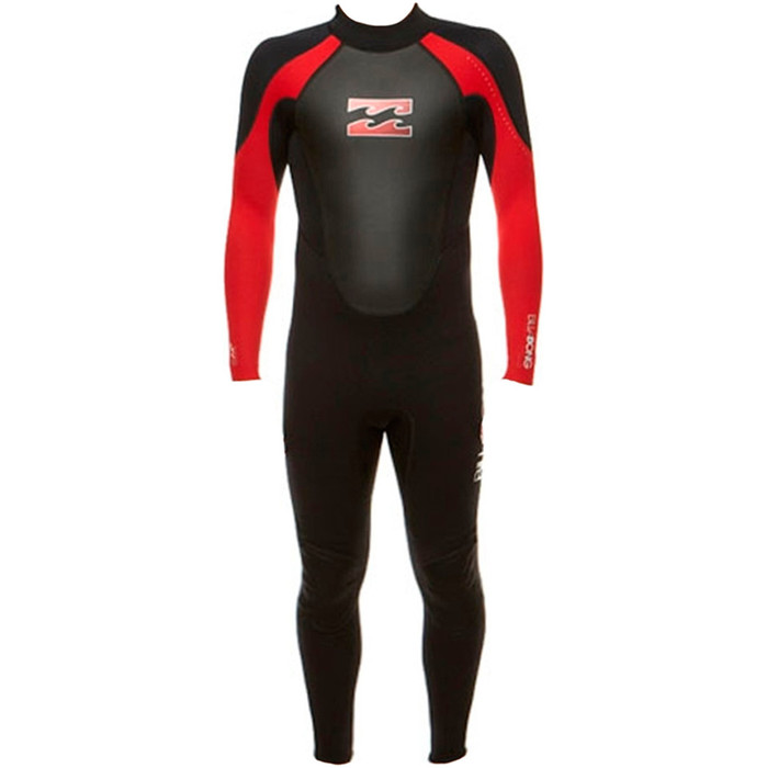 Billabong Junior Intruder 3/2mm Flatlock Wetsuit BLACK / RED S43B04