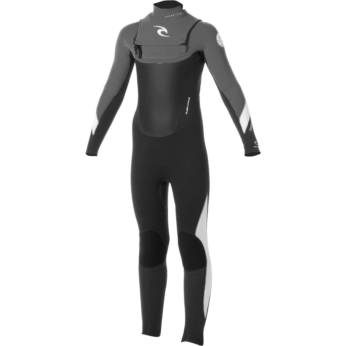 Rip Curl Junior Dawn Patrol 4/3mm ChestZip Wetsuit Black / Charcoal WSMXFB