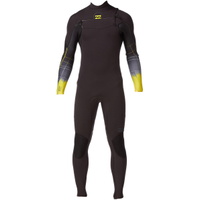2014 Billabong Xero Revolution 5/4 mm CHEST ZIP Neoprenanzug in Schwarz / Lime N45M05