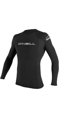 2026 ONeill Mens Basic Skins Long Sleeve Rash Guard 3342 - Black