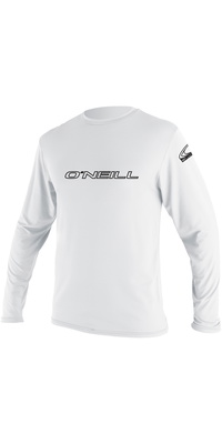 2026 Oneill Mens Basic Skins Langarm Rash Tee 4339 - Weiß