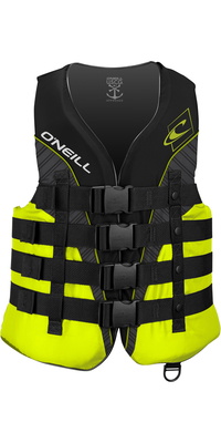 2026 Oneill Superlite 50n Ec Impact Vest 4723 - Schwarz / Lime / Smoke