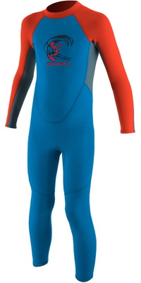 2026 ONeill Kleinkind Reactor 2mm Rückenreißverschluss Neoprenanzug 4868 - Blue / Neon Red