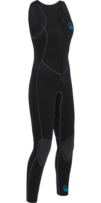 2026 Palm Frauen Quantum 3mm Neoprene Reißverschluss Vorne Long John Neoprenanzug BLACK 12236
