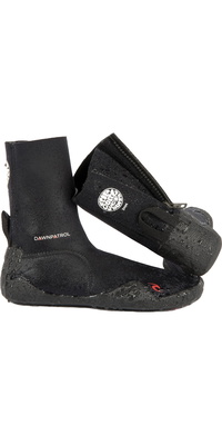 2026 Rip Curl Junior Dawn Patrol 3mm Round Toe Zip Neoprenstiefel WBO1AJ - Black