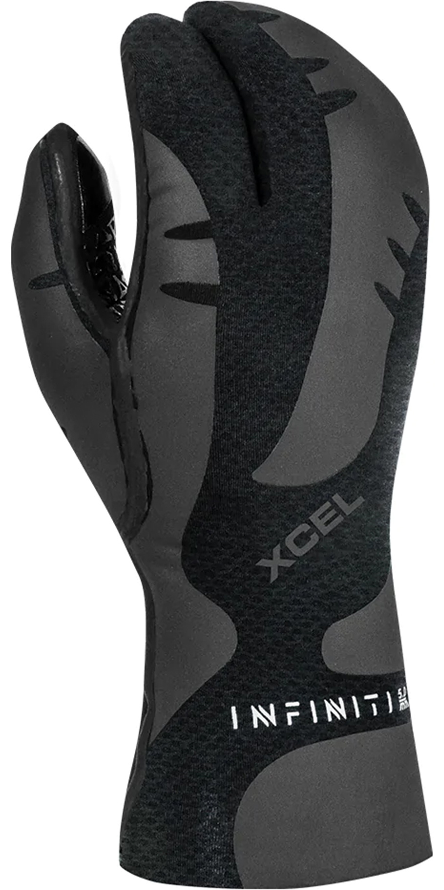 2025 Xcel Infiniti 5mm Lobster Claw Wetsuit Gloves AN057380 Black
