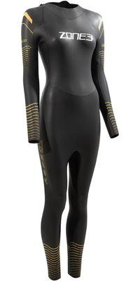 Zone3 Frauen Thermal Aspect Breaststroke Neoprenanzug WS21WTMA101 - Black / Orange / Yellow