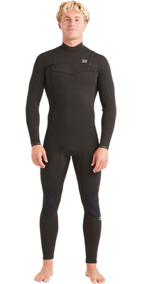 2025 Billabong Männer Absolute 5/4mm Brustreißverschluss Neoprenanzug ABYW100194 - Black