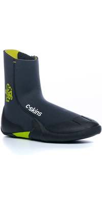 2026 C-Skins Junior Legend 3.5mm Neoprenstiefel Mit Rundem Zehenbereich Und Reißverschluss C-BOLEJZ - Graphite / Flash Green / Black