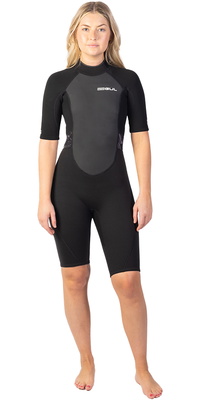 2025 Gul Frauen Response 3/2mm Rückenreißverschluss Shorty Neoprenanzug RE3318-C1 - Black