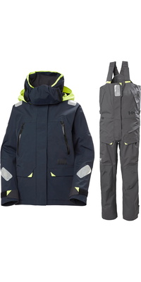 2026 Helly Hansen Frauen Skagen Offshore-Jacke Und Hose Segelanzug 3425634257 - Ebony / Navy