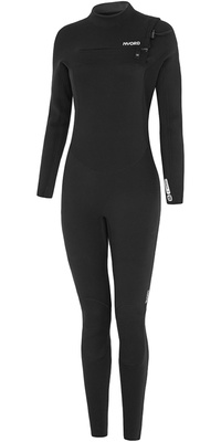 2025 Nyord Frauen Furno 3/2mm Brustreißverschluss Gbs Neoprenanzug N04AA00015 - Black