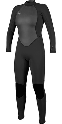 2025 ONeill Frauen Reactor II 5/3mm R&uuml;ckenrei&szlig;verschluss Neoprenanzug 5068 - Black