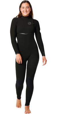 2025 Rip Curl Frauen E-Bomb 4/3mm Zip-frei Neoprenanzug 14KWFS - Black